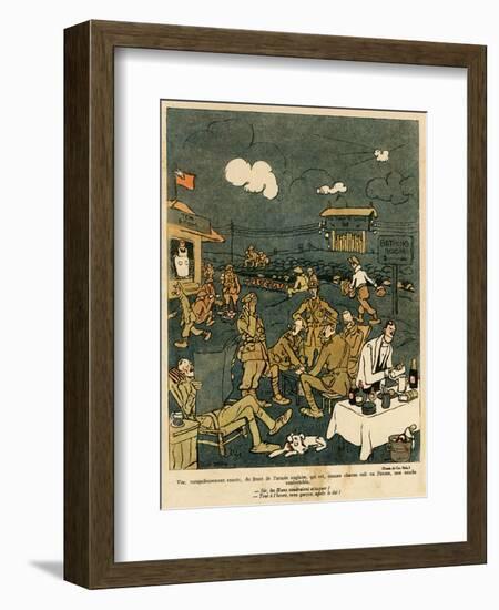 British Troops Rumour-Gus Bofa-Framed Art Print