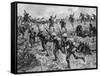 British Troops Rushing German Positions During One of the Battles for the Somme During World War I-null-Framed Stretched Canvas