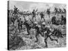 British Troops Rushing German Positions During One of the Battles for the Somme During World War I-null-Stretched Canvas