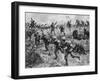 British Troops Rushing German Positions During One of the Battles for the Somme During World War I-null-Framed Photographic Print