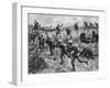 British Troops Rushing German Positions During One of the Battles for the Somme During World War I-null-Framed Photographic Print