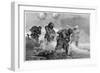 British Troops Transporting Ammunition During Gas Attack Led by 2nd Lieutenant E.M. Allfrey-J.h.valda Valda-Framed Art Print