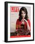 British TV Chef and Cookbook Author Nigella Lawson with Bowl of Cherries, December 9, 2005-Harry Borden-Framed Photographic Print