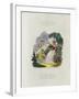 British Valentine Card with an Image of a Cherub Delivering a Valentine's Card to a Woman-null-Framed Giclee Print