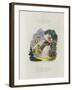 British Valentine Card with an Image of a Cherub Delivering a Valentine's Card to a Woman-null-Framed Giclee Print