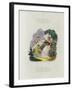 British Valentine Card with an Image of a Cherub Delivering a Valentine's Card to a Woman-null-Framed Giclee Print