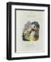 British Valentine Card with an Image of a Cherub Delivering a Valentine's Card to a Woman-null-Framed Giclee Print