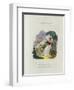 British Valentine Card with an Image of a Cherub Delivering a Valentine's Card to a Woman-null-Framed Giclee Print