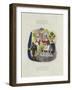 British Valentine Card with an Image of a Cherub Delivering Valentine's Card from a Woman-null-Framed Giclee Print