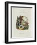 British Valentine Card with an Image of a Cherub Rowing a Woman in a Boat-null-Framed Giclee Print