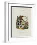 British Valentine Card with an Image of a Cherub Rowing a Woman in a Boat-null-Framed Giclee Print