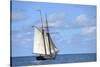 British Virgin Islands, Jost Van Dyke. Freedom Schooner Amistad under Sail-Kevin Oke-Stretched Canvas