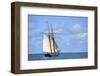 British Virgin Islands, Jost Van Dyke. Freedom Schooner Amistad under Sail-Kevin Oke-Framed Photographic Print