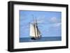 British Virgin Islands, Jost Van Dyke. Freedom Schooner Amistad under Sail-Kevin Oke-Framed Photographic Print