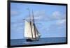 British Virgin Islands, Jost Van Dyke. Freedom Schooner Amistad under Sail-Kevin Oke-Framed Photographic Print