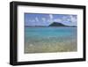 British Virgin Islands, Marina Cay. Shallow Reef at Marina Cay with Beef Island in the Background-Kevin Oke-Framed Photographic Print