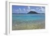 British Virgin Islands, Marina Cay. Shallow Reef at Marina Cay with Beef Island in the Background-Kevin Oke-Framed Photographic Print