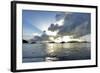 British Virgin Islands, Sandy Cay, Tortola. Sailboats at Anchor in Cane Garden Bay-Kevin Oke-Framed Photographic Print