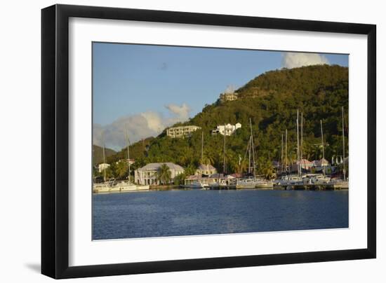 British Virgin Islands, Tortola. Boats at the Marina in West End-Kevin Oke-Framed Photographic Print