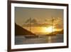 British Virgin Islands, Tortola. Caribbean Sunset with Sailboats at Soper's Hole, West End-Kevin Oke-Framed Photographic Print