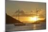 British Virgin Islands, Tortola. Caribbean Sunset with Sailboats at Soper's Hole, West End-Kevin Oke-Mounted Photographic Print
