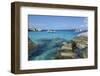 British Virgin Islands, Virgin Gorda. Boats and Tourists at the Baths-Kevin Oke-Framed Photographic Print