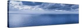 British Virgin Islands, Virgin Gorda. Soldier Bay with clouds-Walter Bibikow-Stretched Canvas