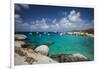 British Virgin Islands, Virgin Gorda. The Baths, beach view-Walter Bibikow-Framed Photographic Print