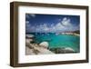 British Virgin Islands, Virgin Gorda. The Baths, beach view-Walter Bibikow-Framed Photographic Print