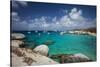 British Virgin Islands, Virgin Gorda. The Baths, beach view-Walter Bibikow-Stretched Canvas