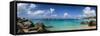 British Virgin Islands, Virgin Gorda. The Baths, beach view-Walter Bibikow-Framed Stretched Canvas