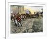 British Wagon-Train Ambushed by Francis Marion in South Carolina during the Revolutionary War-null-Framed Giclee Print