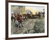 British Wagon-Train Ambushed by Francis Marion in South Carolina during the Revolutionary War-null-Framed Giclee Print