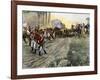 British Wagon-Train Ambushed by Francis Marion in South Carolina during the Revolutionary War-null-Framed Giclee Print