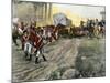 British Wagon-Train Ambushed by Francis Marion in South Carolina during the Revolutionary War-null-Mounted Giclee Print