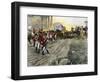 British Wagon-Train Ambushed by Francis Marion in South Carolina during the Revolutionary War-null-Framed Premium Giclee Print