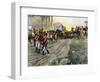 British Wagon-Train Ambushed by Francis Marion in South Carolina during the Revolutionary War-null-Framed Premium Giclee Print