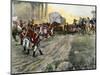 British Wagon-Train Ambushed by Francis Marion in South Carolina during the Revolutionary War-null-Mounted Premium Giclee Print