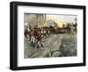 British Wagon-Train Ambushed by Francis Marion in South Carolina during the Revolutionary War-null-Framed Giclee Print