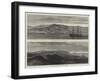 British War Ships Off Boulair-null-Framed Giclee Print