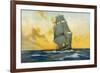 British Warship of the Napoleonic Era-Charles M. Paddey-Framed Premium Giclee Print