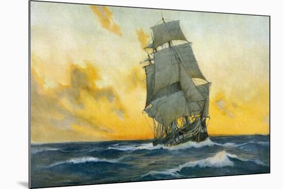 British Warship of the Napoleonic Era-Charles M. Paddey-Mounted Premium Giclee Print