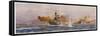 British Warships "Royal Oak" "Acasta" "Benbow" Superb" and "Canada" in Action-William Lionel Wyllie-Framed Stretched Canvas