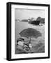 British Water Treader Joseph G. Simms in the Middle of the Thames River-Mark Kauffman-Framed Photographic Print