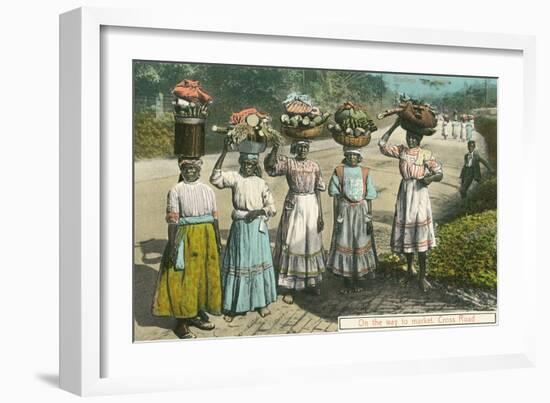 British West Indies Market Day, Jamaica-null-Framed Art Print