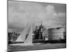 British Yacht Sceptre in Portsmouth Harbor, Making Trail Run For America's Cup Race-Mark Kauffman-Mounted Photographic Print