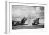 British Yacht Sceptre in Portsmouth Harbor, Making Trail Run For America's Cup Race-Mark Kauffman-Framed Photographic Print