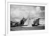 British Yacht Sceptre in Portsmouth Harbor, Making Trail Run For America's Cup Race-Mark Kauffman-Framed Photographic Print