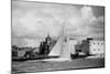 British Yacht Sceptre in Portsmouth Harbor, Making Trail Run For America's Cup Race-Mark Kauffman-Mounted Photographic Print