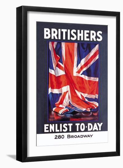 Britishers: Enlist To-Day-Guy Lipscombe-Framed Art Print